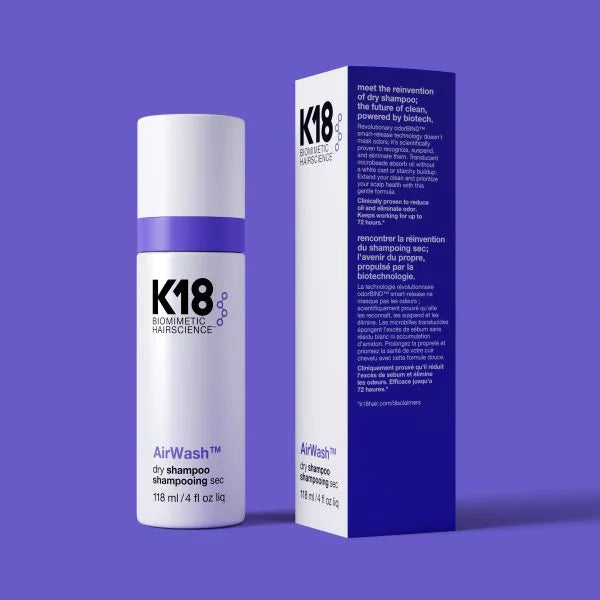 K18 Airwash Dry Shampoo Nonaerosol Balances Scalp & Controls Excess Oil